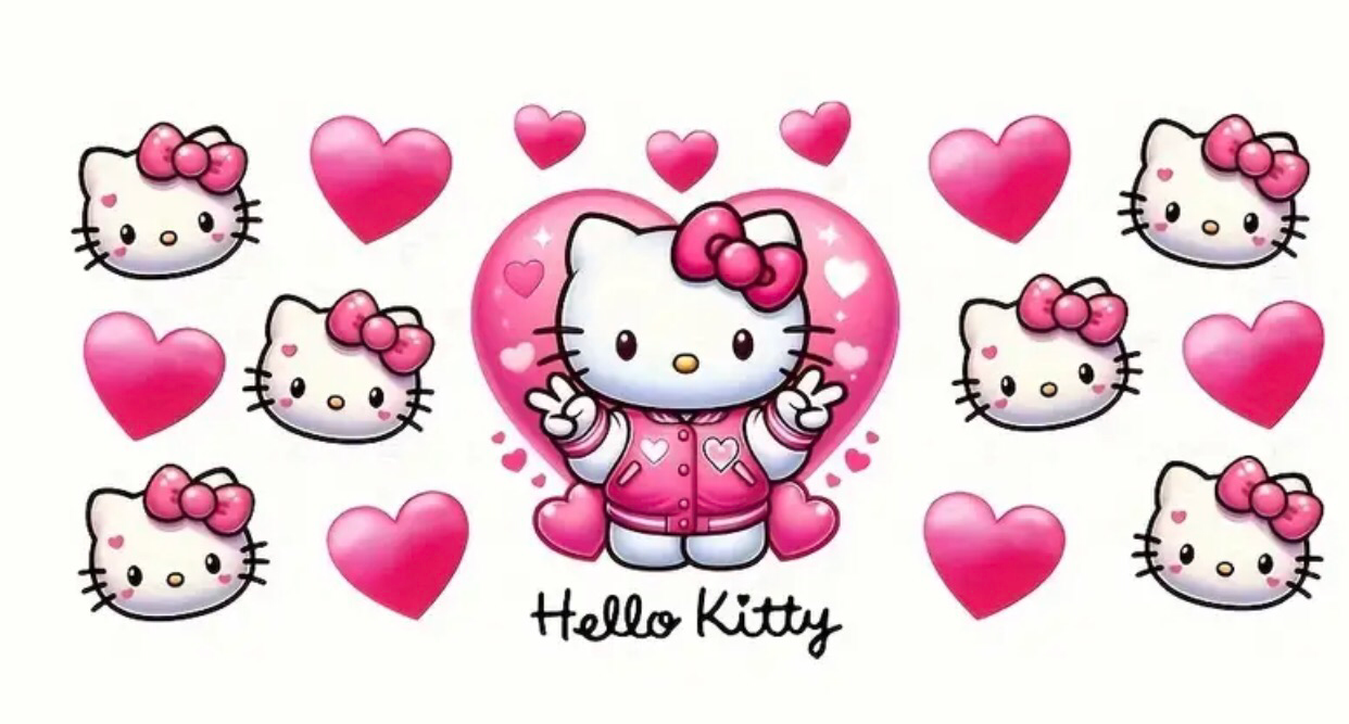 16 oz Cup Wraps-Hello Kitty