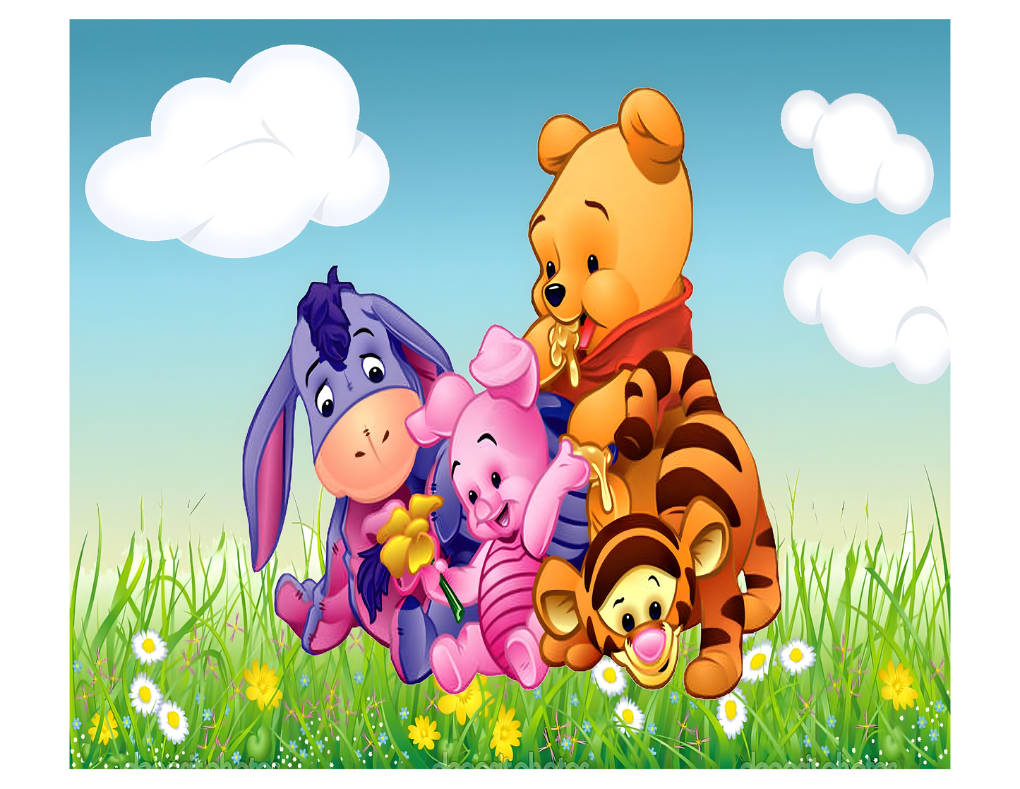 20 oz Sublimation Wraps-Pooh and Friends