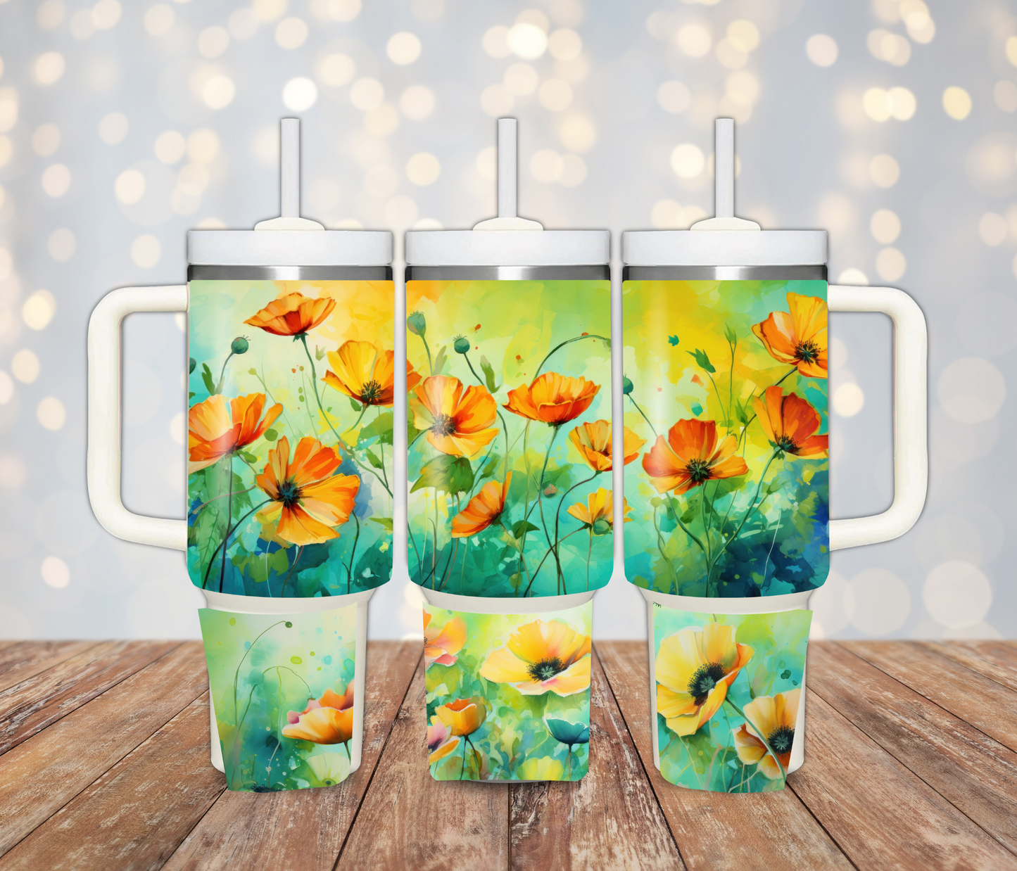 40 oz Sublimation Wraps - Flowers