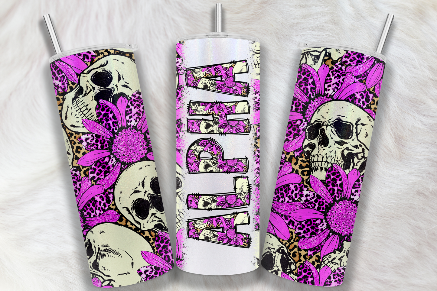 20 oz Sublimation Wraps-Split Design with Matching Alphabet