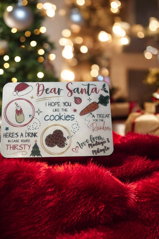 Santa’s wooden snack tray