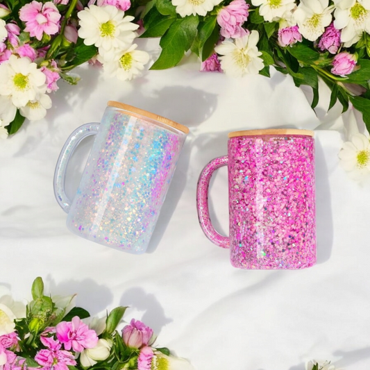 15 oz Glass Snow Globe Coffee Mug