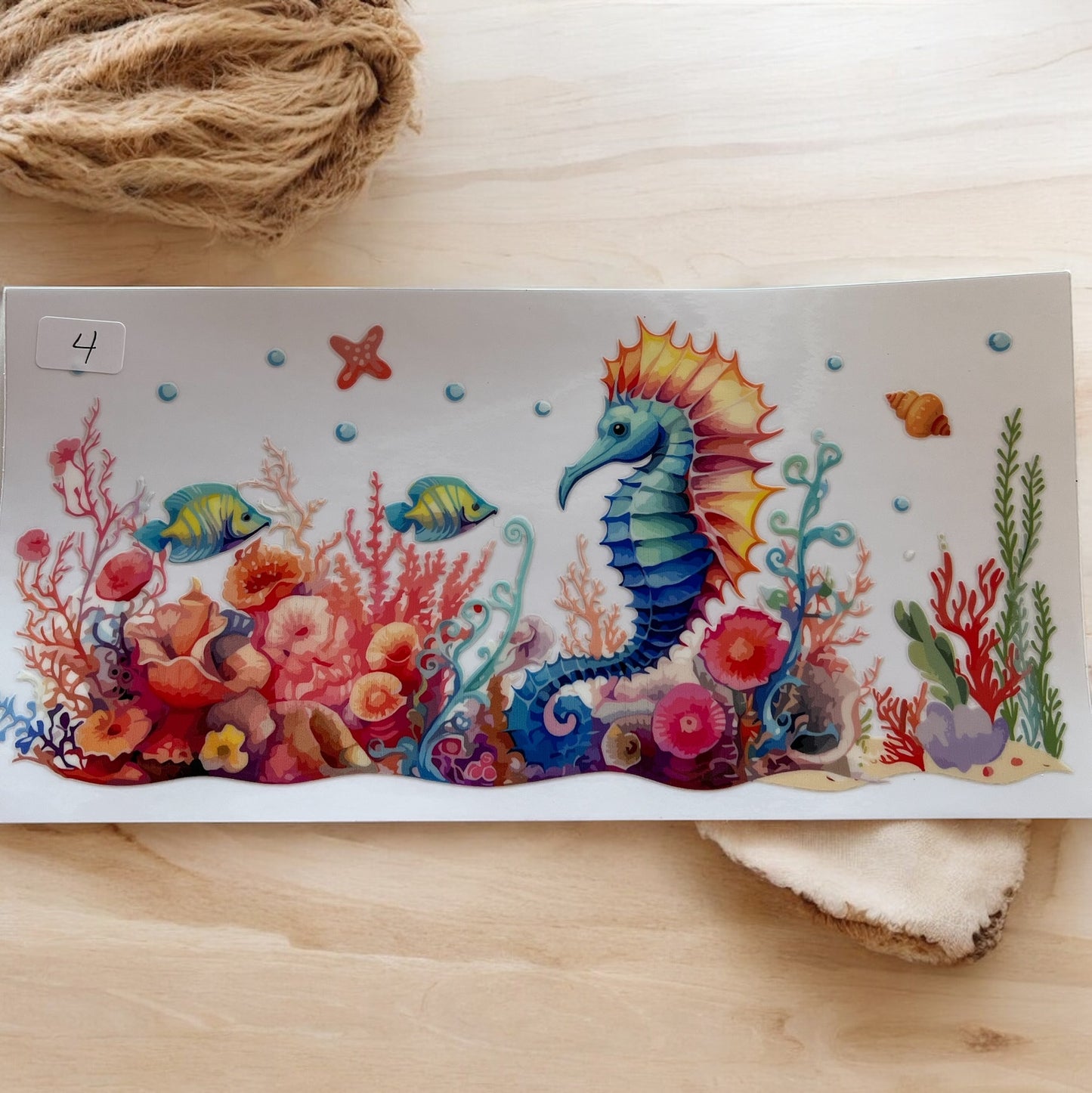 16 oz Cup Wraps-Sea Creatures