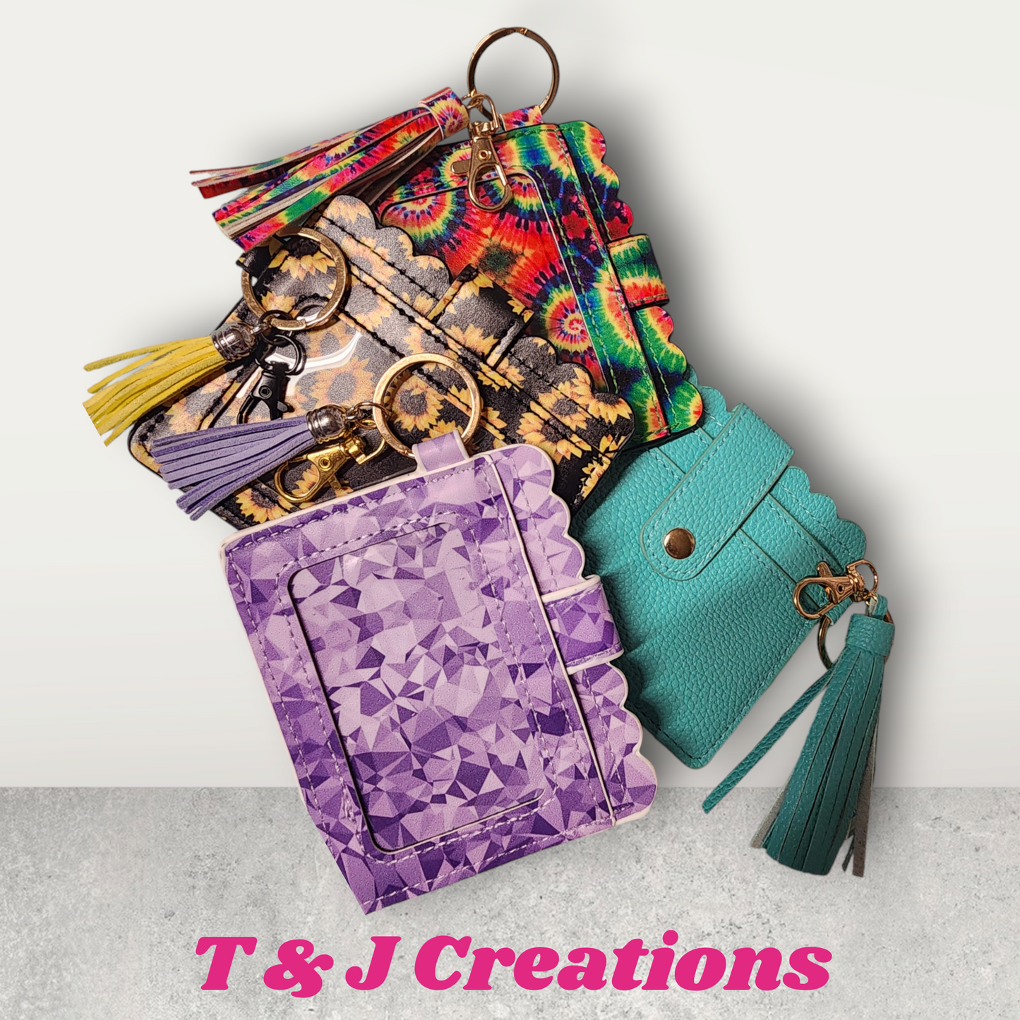 Beaded Keychain Wristlet with Wallet